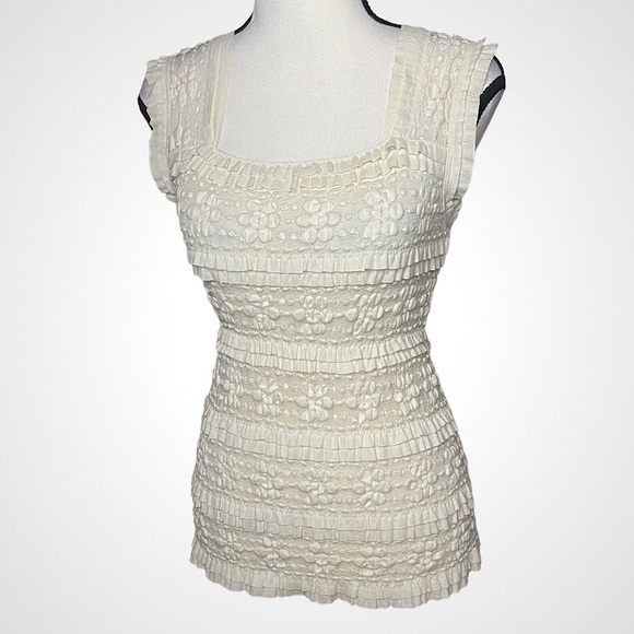 Max Studio Lace & Ruffles Blouse | Size XS - Picture 4 of 13